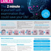 An infographic displaying the early signs of oral cancer.
